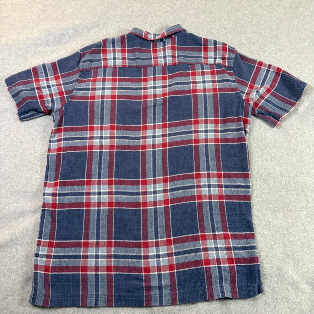 Patagonia Mens L Plaid Organic Cotton Short Sleeve Pucker Weave Button Down - Picture 3 of 7